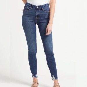 Good American GOOD LEGS CHEWED HEM jeans size 2 (26)